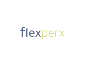 flexperx logo word mark color on white